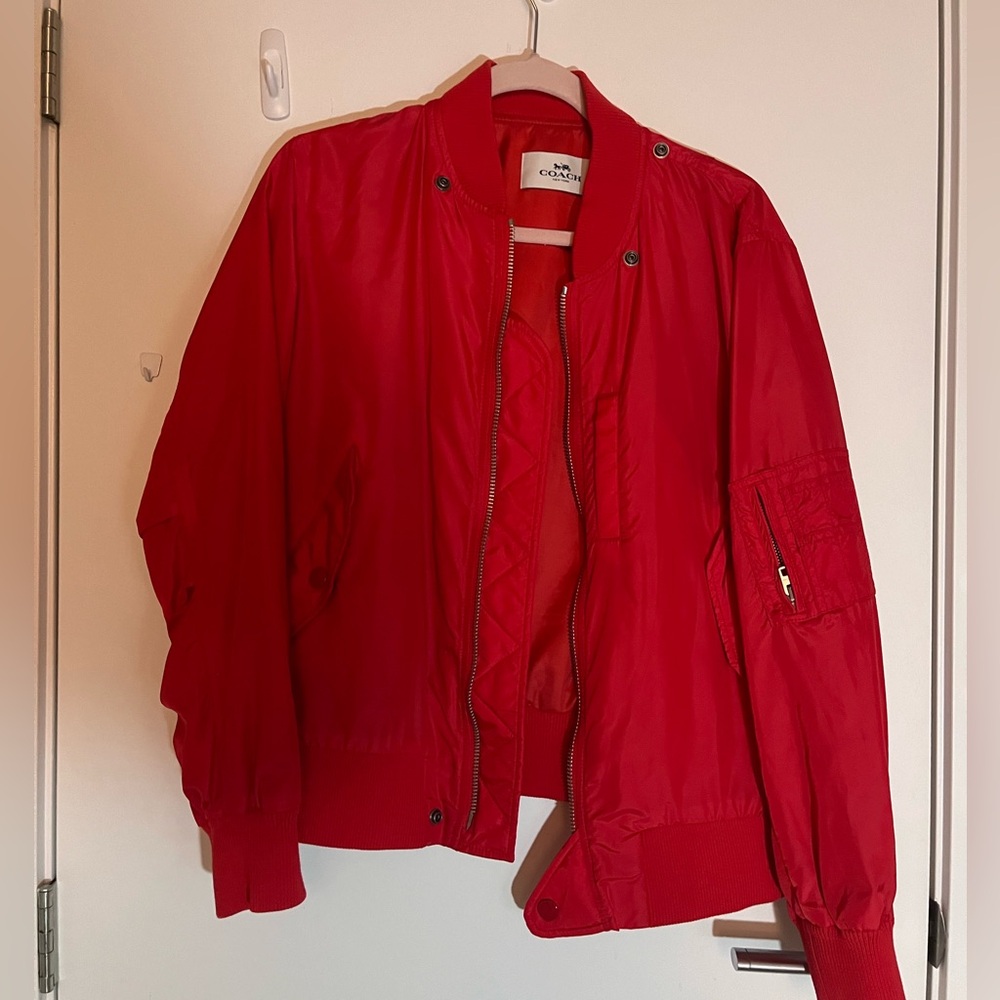 COACH MA-1 - Red Bomber Jacket